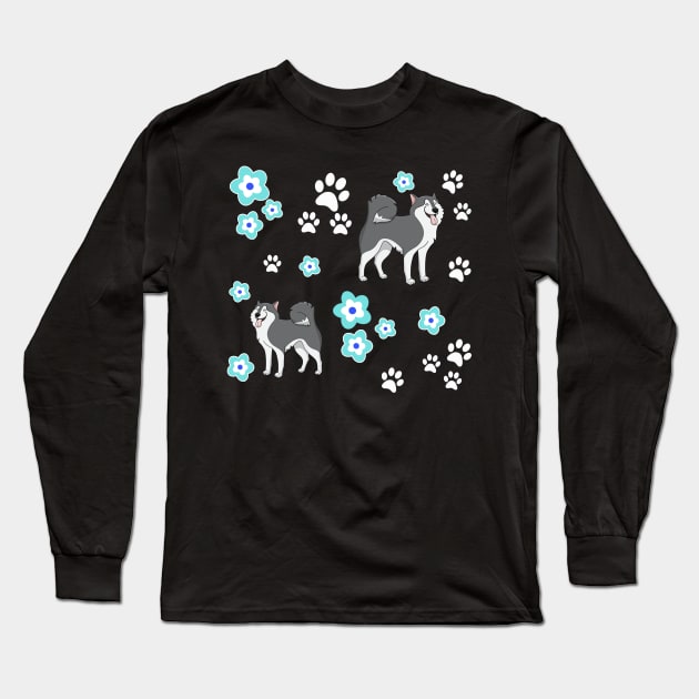 Pretty Siberian Husky Dog Gifts Items on Pink Long Sleeve T-Shirt by 3QuartersToday